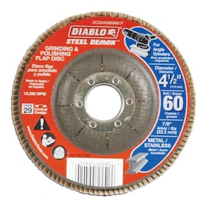 4-1/2 in. 60-Grit Steel Demon Grinding and Polishing Flap Disc with Type 29 Conical Design