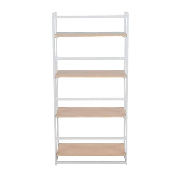 23.75 in. W x 12 in. D x 49.25 in. H Yellow Freestanding Linen Cabinet w/4-Shelves in Natural