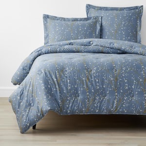 Company Cotton Thistle Blue Queen Rayon Made From Bamboo Sateen Comforter