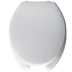 Lift Elongated Open Front Toilet Seat in White