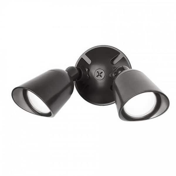WAC Lighting Endurance Double Spot 30-Watt Black Outdoor Integrated LED Spot Light, 3000K