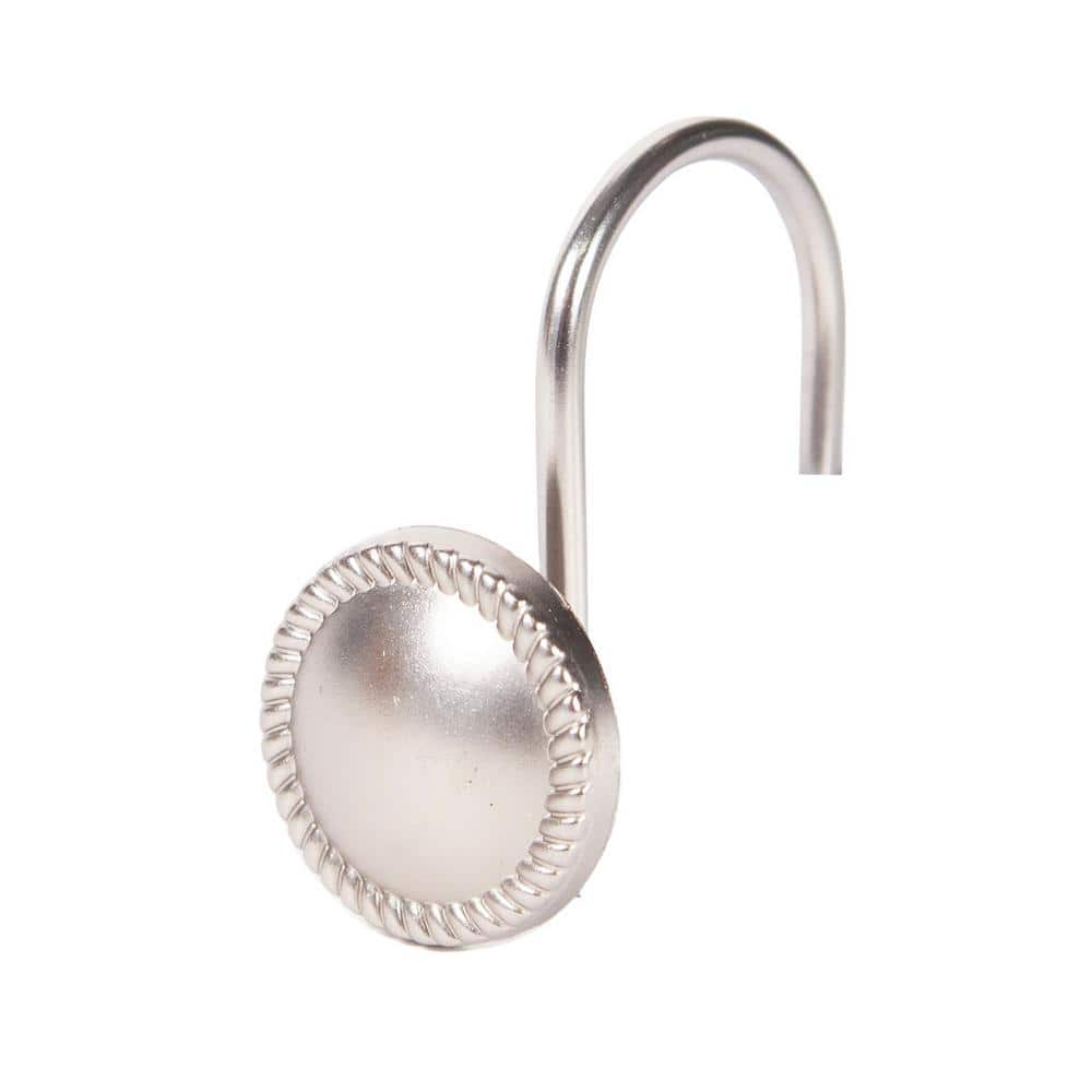 UPC 042437000093 product image for Erin Rust-Resistant Metal Decorative Shower Curtain Hooks in Brushed Nickel (Set | upcitemdb.com