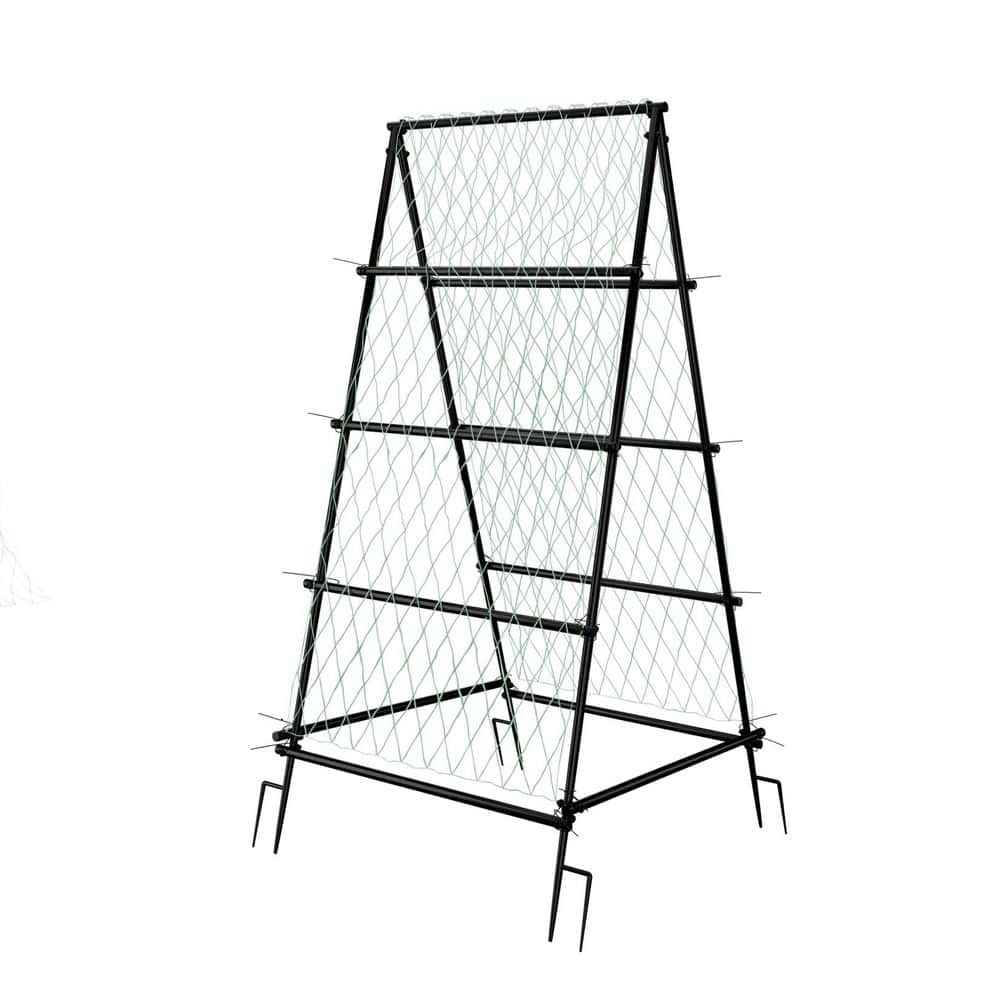 69 in. Tall Metal Garden Arch Trellises, Cucumber Trellis with Polyethylene