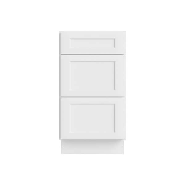 18 in. W 21 in. H 34.5 in. D Ready to Assemble Plywood Vanity Kitchen Cabinet in Painted White
