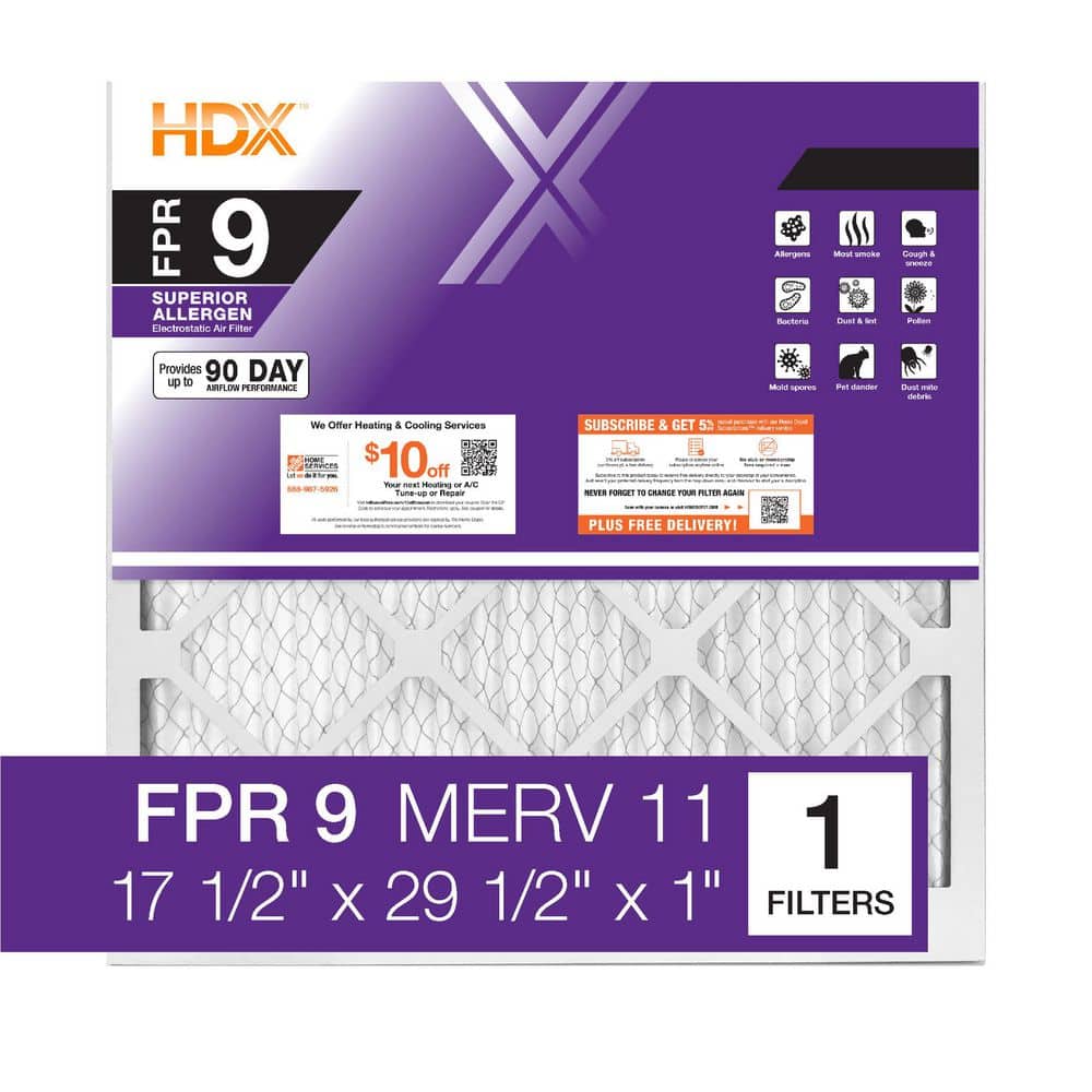 17.5 in. x 29.5 in. x 1 in. Superior Allergen Pleated Air Filter FPR 9, MERV 11 price history on PriceWatchPro