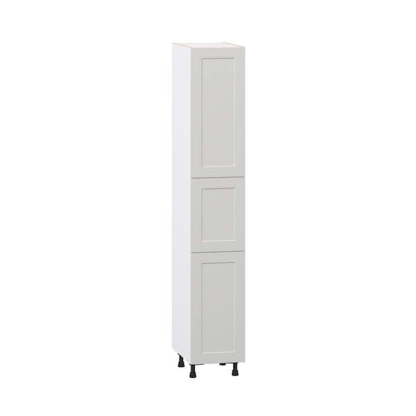 Galveston 15 in. W x 24 in. D x 89.5 in. H Assembled Shaker Pantry Kitchen Cabinet in Light Grey