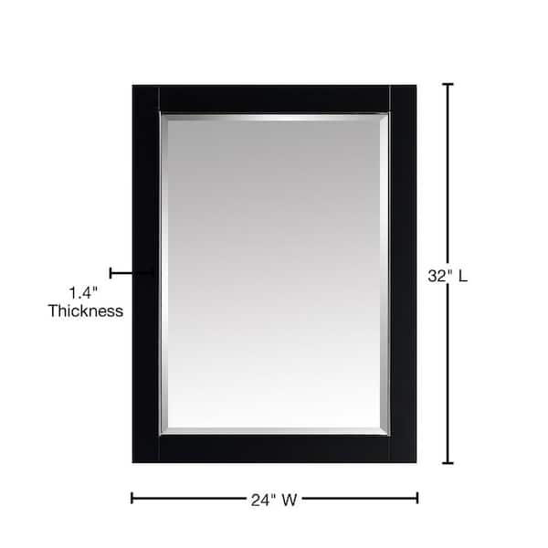 24 in. W x 32 in. H Framed Rectangular Beveled Edge Bathroom Vanity Mirror in Grey 24 in. W x 32 in. H Framed Rectangular Beveled Edge Bathroom Vanity Mirror in Grey