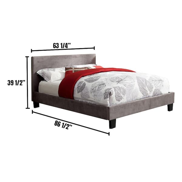 William's Home Furnishing Winn Park Queen Bed in Gray Fabric