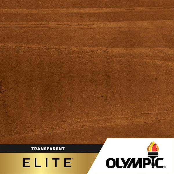Olympic Elite 1 Gal. Kona Brown Woodland Oil Transparent Advanced Exterior Stain and Sealant in One