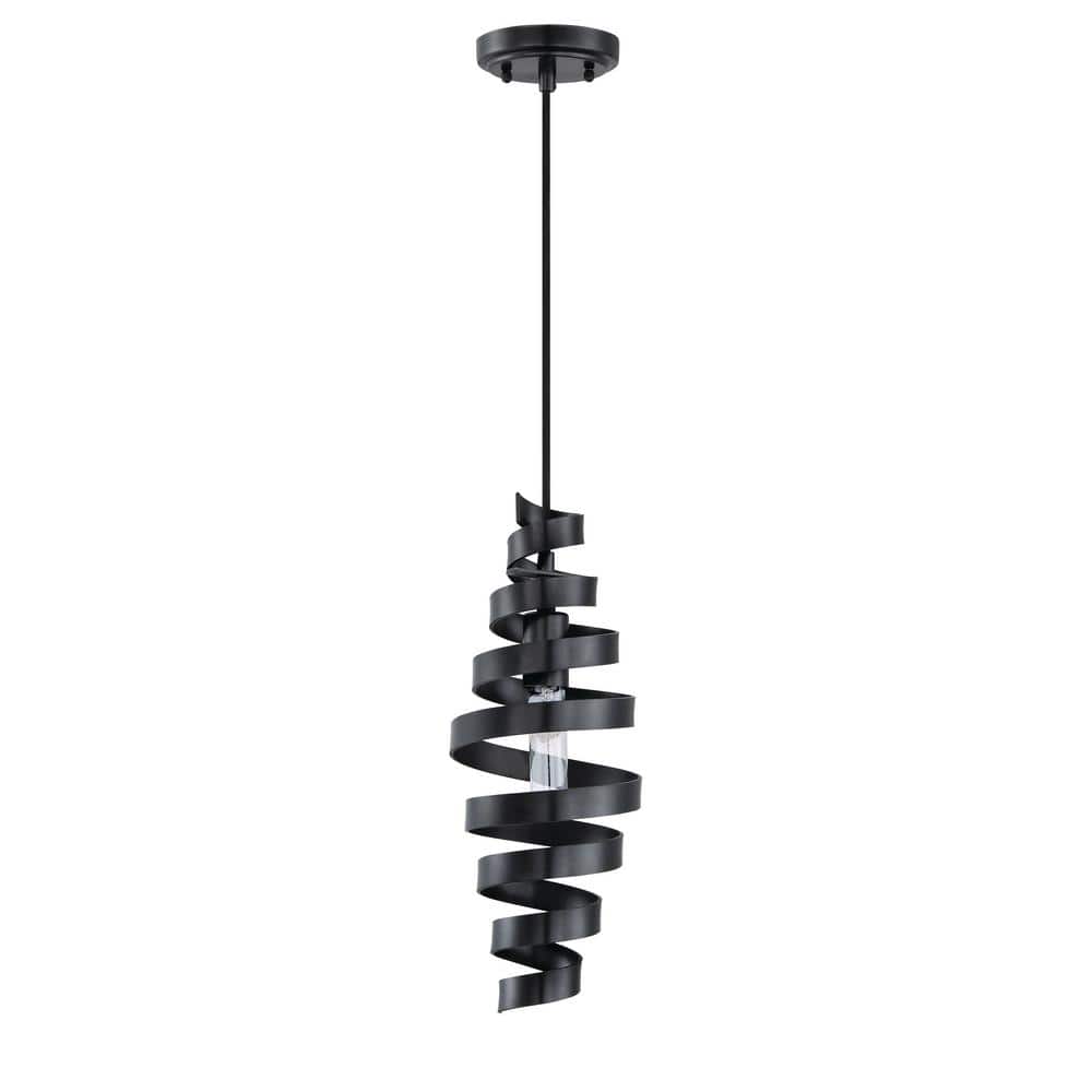 Pendant 60-Watt 1-Light Matte Black Finish Dining/Kitchen Island Mini Pendant Light with Steel Shade, No Bulbs Included price history on PriceWatchPro