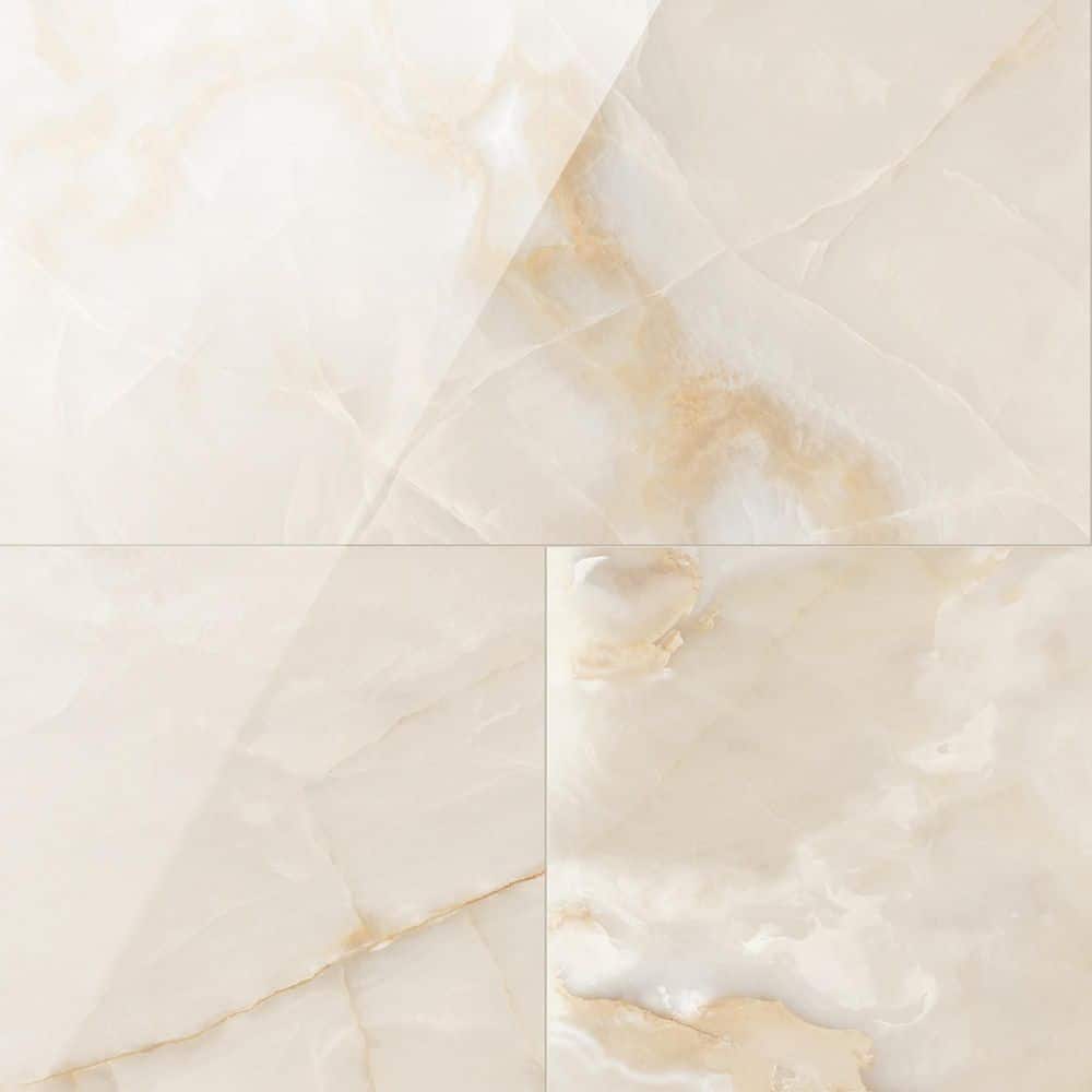 American Onyx Beige 24 in. x 48 in. Polished Marble Look Porcelain Large Format Floor and Wall Tile (16 sq. ft./Case) price history on PriceWatchPro