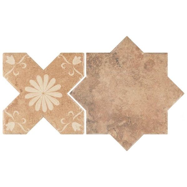 Merola Tile Tech Land Star Fire/Cross Fire Temple 6 in. x 12 in