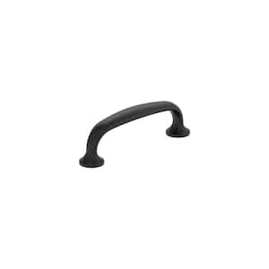 Renown 3 in. (76mm) Traditional Matte Black Arch Cabinet Pull