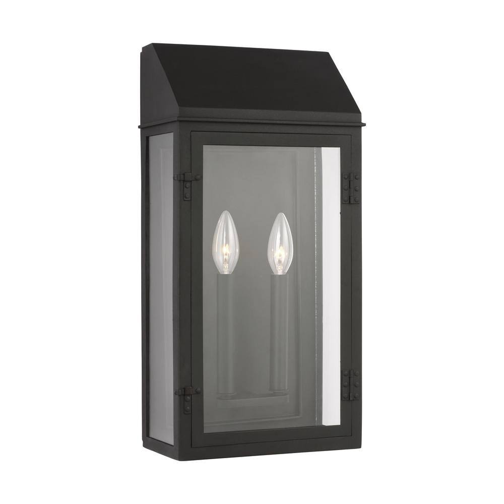 Hingham Textured Black 20" Dimmable Outdoor Wall Lantern