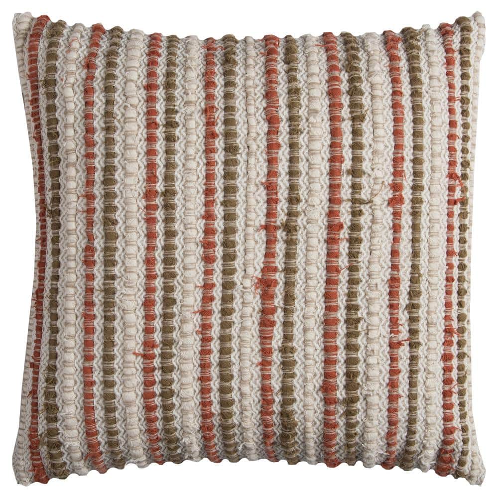Safavieh Home Collection Saiko Tribal Southwestern Rust/Beige 20-inch  Square Decorative Accent Throw Pillow (Insert Included) PLS4003A-2020