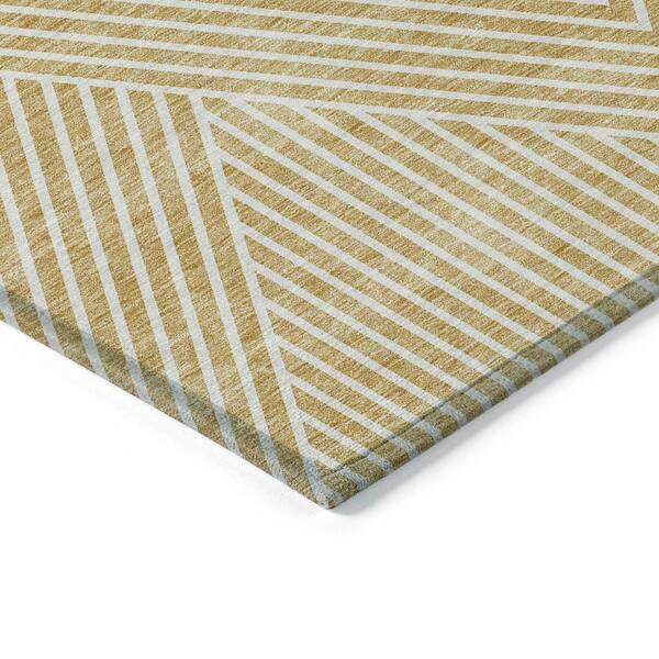 Chantille Machine Washable Indoor/Outdoor Abstract ACN937 Gold 1 ft. 8 in. x 2 ft. 6 in. Area Rug