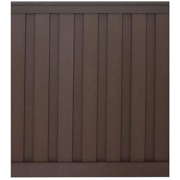 Trex Seclusions 6 ft. x 6 ft. Woodland Brown Wood-Plastic Composite Board-On-Board Privacy Fence Panel Kit
