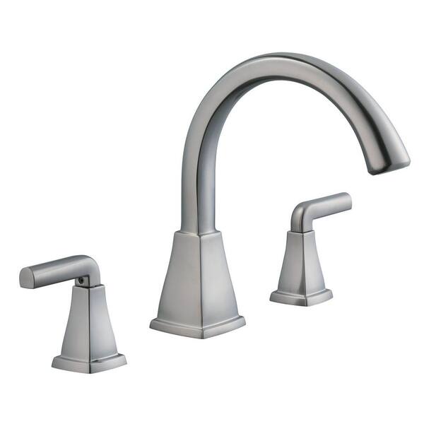 Glacier Bay Brookglen 2-Handle Deck-Mount Roman Tub Faucet in Brushed Nickel