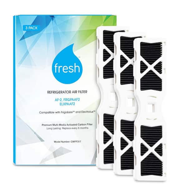 Frigidaire AF-2, FRGPAAF2, RAF-2, ELXPAAF2, Refrigerator Air Filter Replacement for Frigidaire and Electrolux, 3-Pack