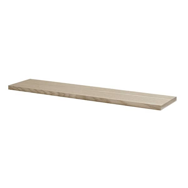 Dolle LITE FEELWOOD 31.5 in. W x 5.9 in. D x 0.75 in. Brushed Oak MDF Decorative Wall Shelf without Brackets