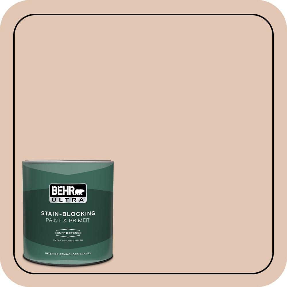 1 qt. #S210-2 Tapestry Beige Extra Durable Semi-Gloss Enamel Interior Paint & Primer price history on PriceWatchPro