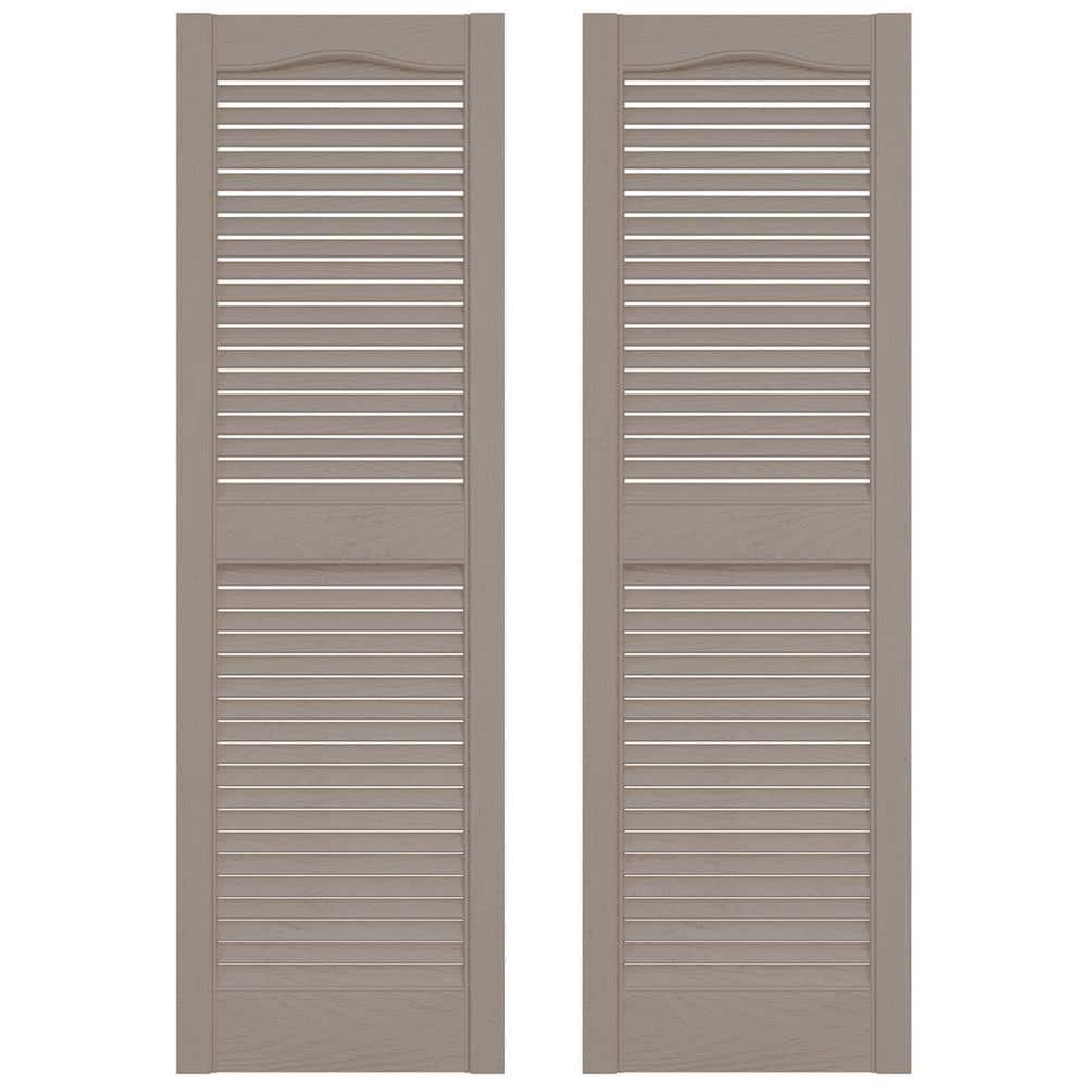 14.5 in. x 31 in. Louvered Vinyl Exterior Shutters Pair in Clay price history on PriceWatchPro