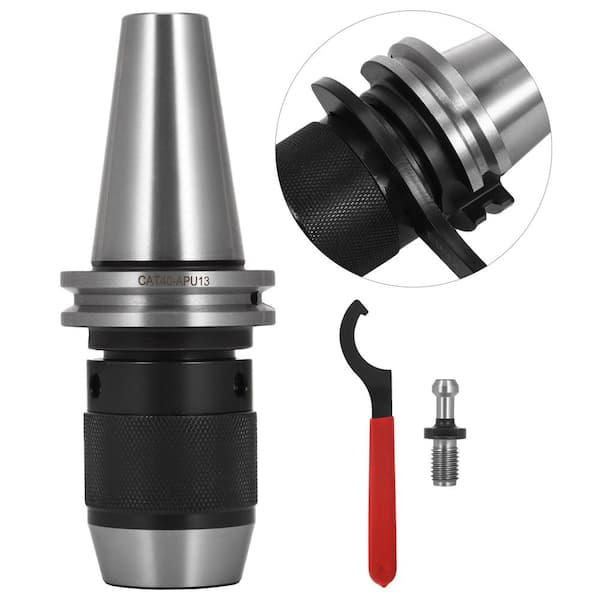 Integrated CAT40 Collet Chuck Keyless 1-Speed Drill Press with 1/2 in. Chuck for CNC Engraving Machine Milling Lathe