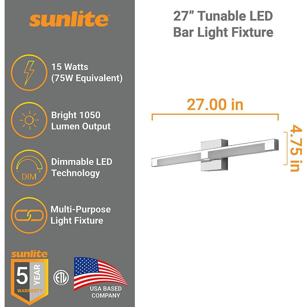 27-Inch Chrome LED Dimmable Vanity Light Fixture