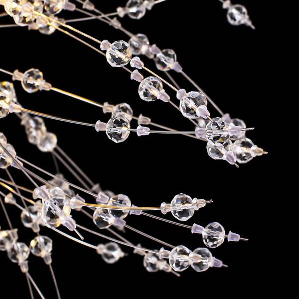 9-Light Dandelion Modern Linear Chandelier with online Crystal Beaded Accents