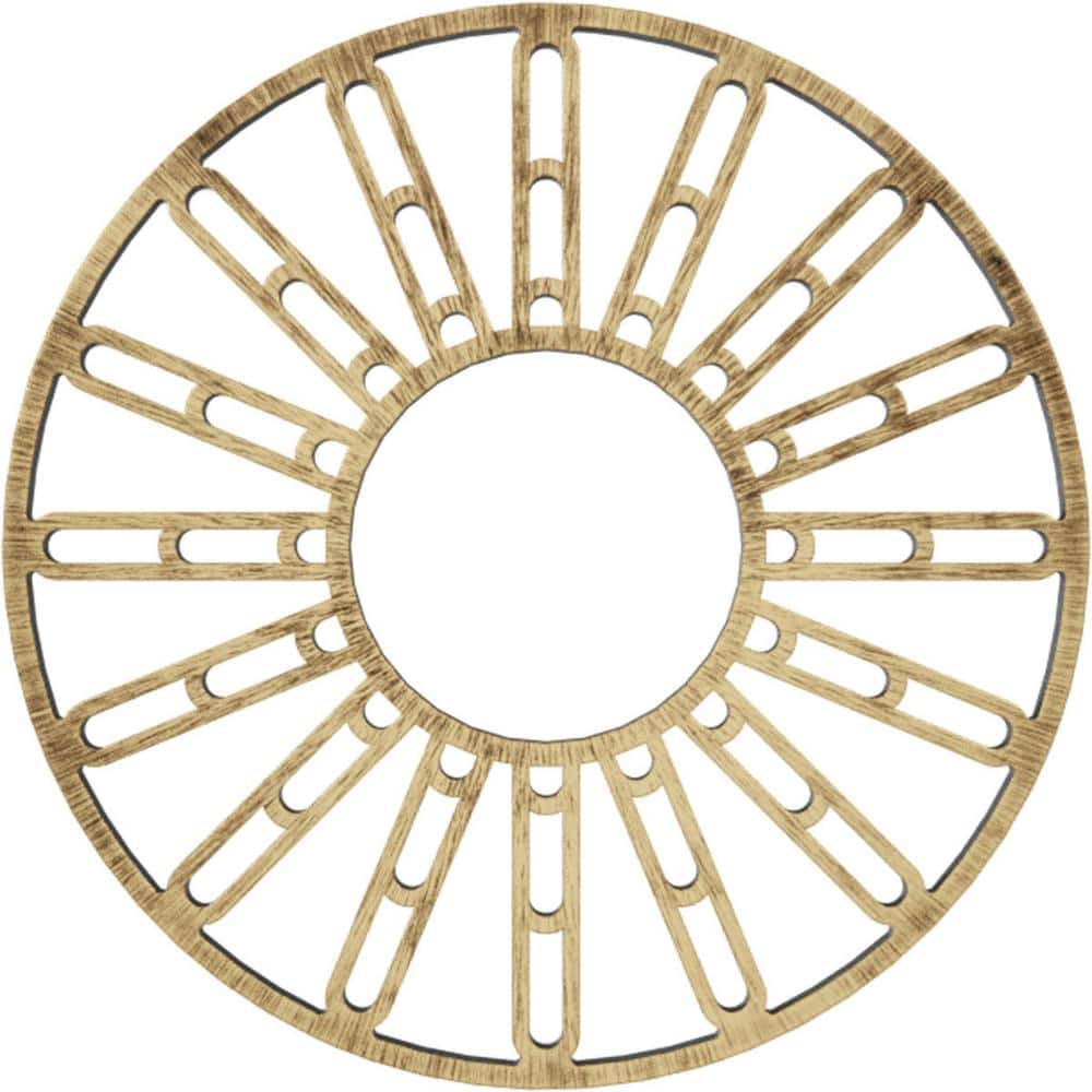 18" Antiqued Brass PVC Pierced Ceiling Medallion
