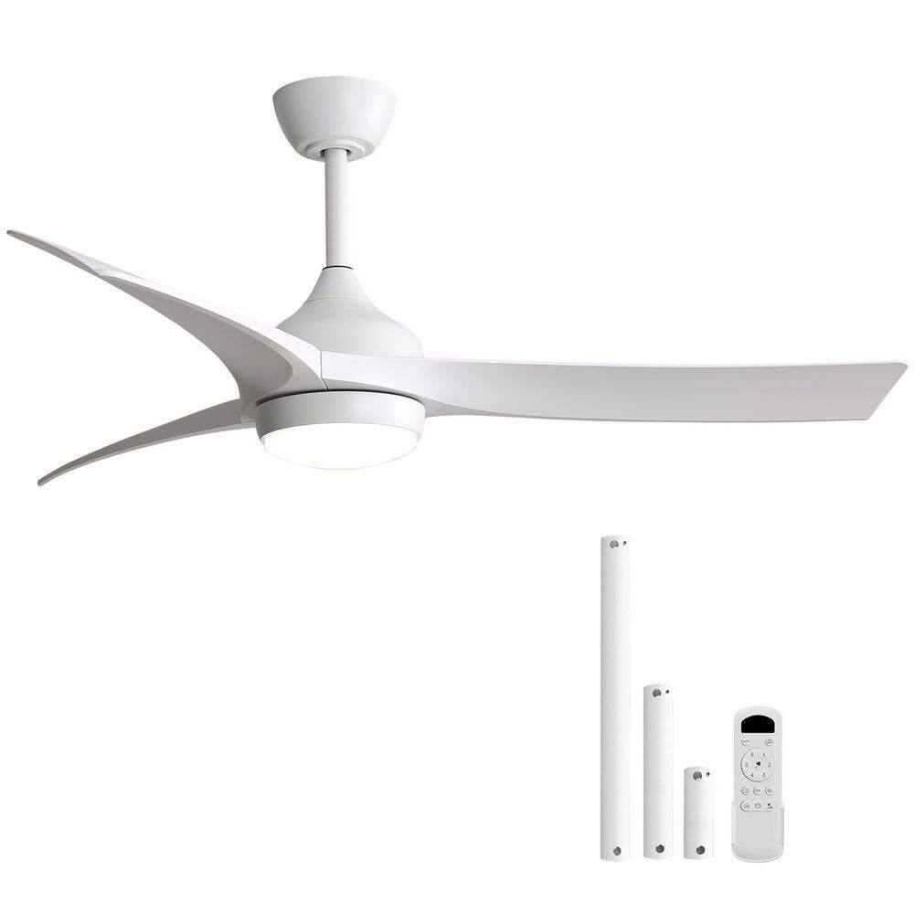 52 in. Indoor/Outdoor Integrated LED White Ceiling Fan with Light Kit and Remote Control price history on PriceWatchPro