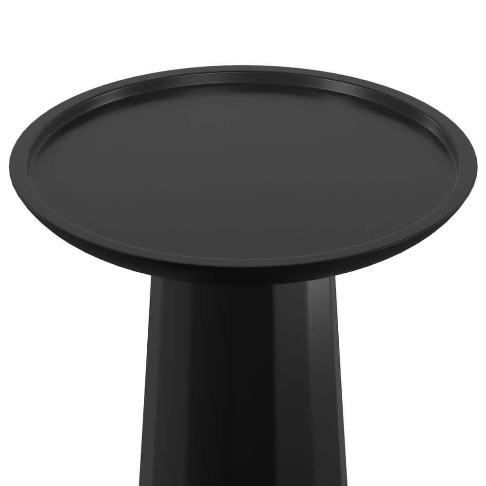 Robbie Solid Mango Wood 16 in. Wide Round Contemporary Rustic Accent Table in Walnut Brown, Fully Assembled - thumbnail 7