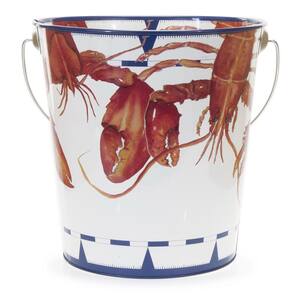 11 in. 3 Gal. Lobster Decorative Steel Pail with Handle
