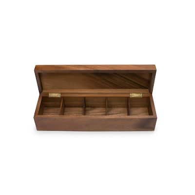 Townhouse 5-Compartment Wood Tea Box