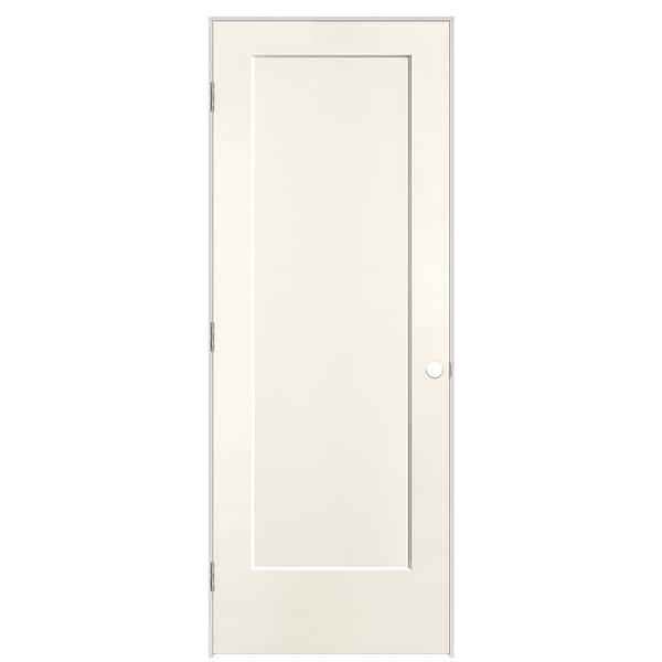 Masonite 30 in. x 80 in. 1-Panel Lincoln Park Right-Hand Hollow Core Ivory Keys Molded Composite Single Prehung Interior Door