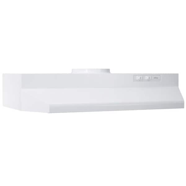 Broan-NuTone 42000 Series 30 in. 230 Max Blower CFM Under-Cabinet Range Hood with Light in White