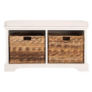 Freddy White Storage Bench