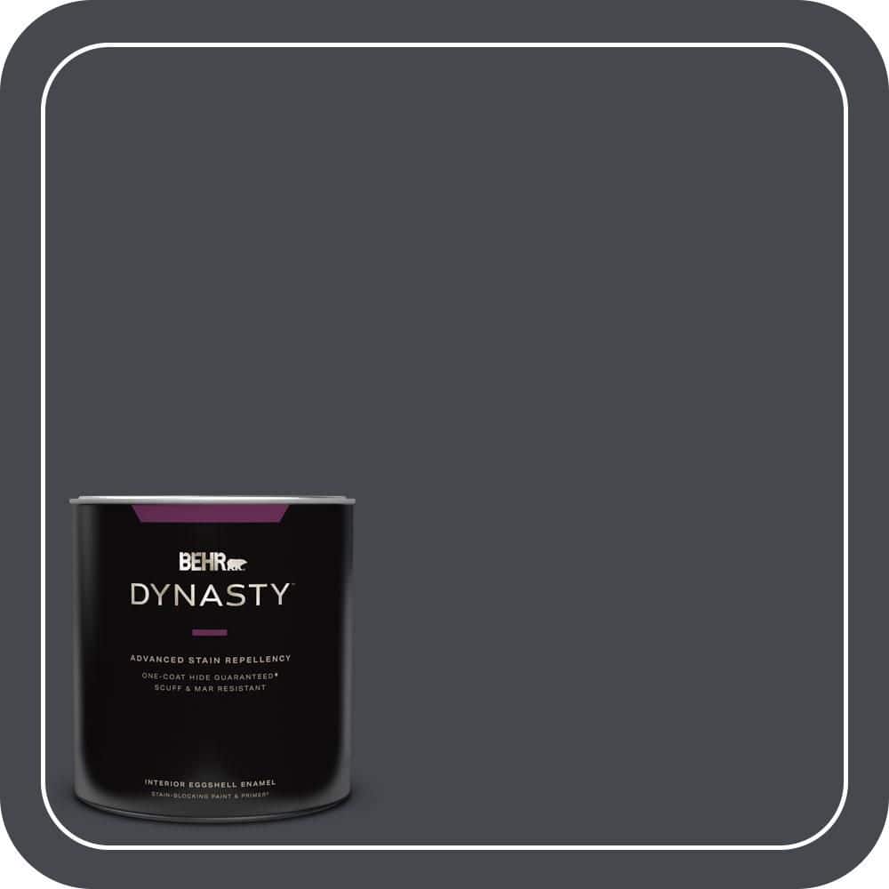 1 qt. #N490-7 Ink Black One-Coat Hide Eggshell Enamel Interior Stain-Blocking Paint and Primer price history on PriceWatchPro