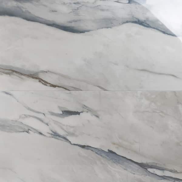 Ivy Hill Tile Daze Stone 24 in. x 48 in. Gray-Blue Polished Porcelain Tile (2 pieces / 15.49 sq. ft. / case)