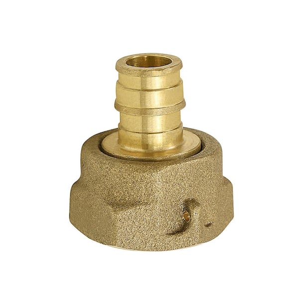 PLUMBFLEX 1/2 in. PEX A x 3/4 in. FIP Brass Water Meter Coupling with Washer Lead Free