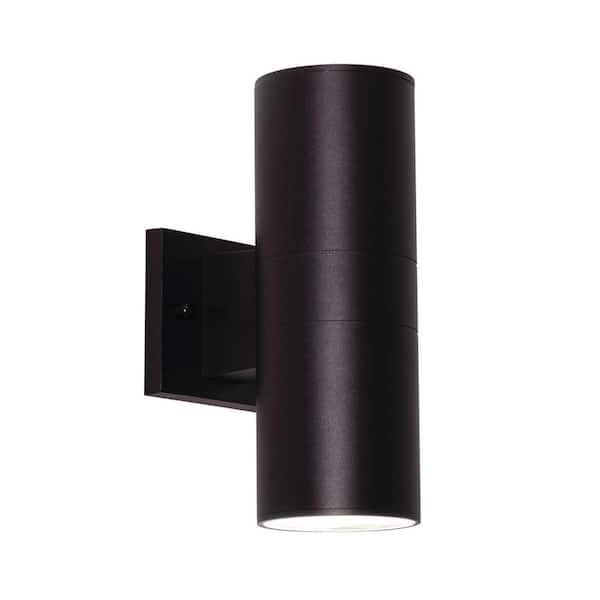 AFX Everly 2-Light Black Wall Sconce with Metal Shade