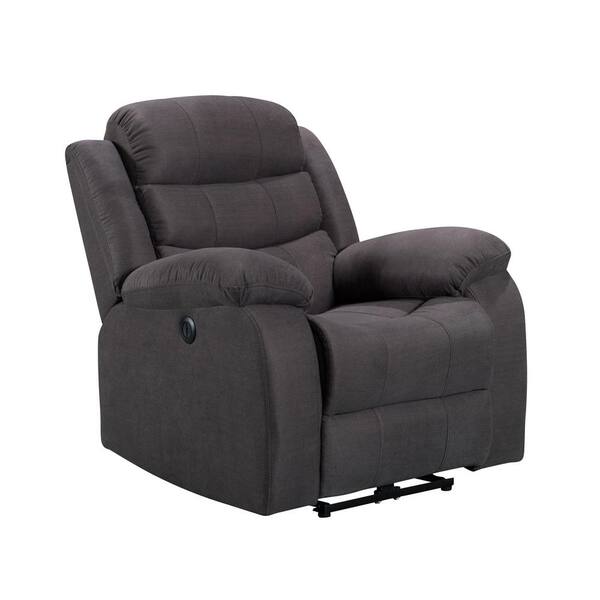 Fc Design Gray Power Recliner Chair With Usb Port Pillow Top Arms Living Room Single Reclining Sofa 99lch8005gry The Home Depot Fc Design Gray Power Recliner Chair, Single Recliner Sofa Chair