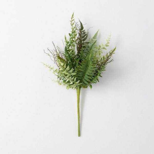 SULLIVANS Artificial 21 in. Green Fern Twig Spray