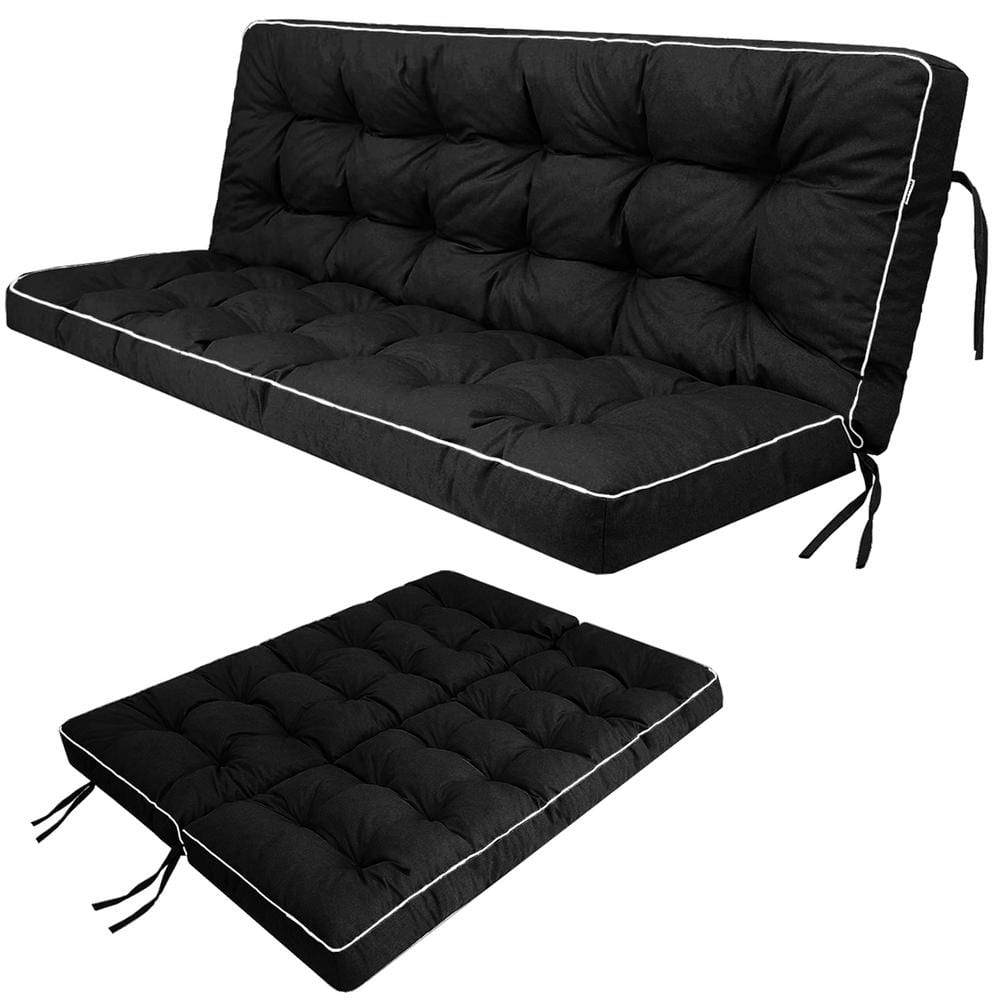 70.8 x 40 in. Outdoor Swing Cushions, Porch Swing Cushion Replacement with Backrest, Waterproof Swing Cushion Black price history on PriceWatchPro