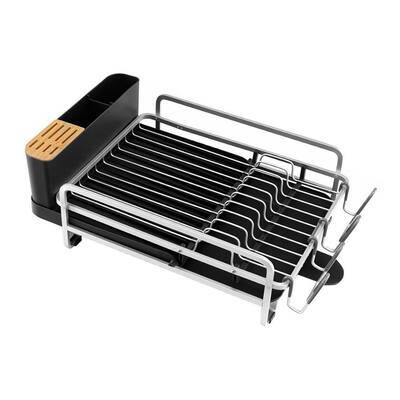 TOOLKISS 40.5 in. Black Stainless Steel Standing Wide Over Sink Dish Drying  Rack TK19038 - The Home Depot