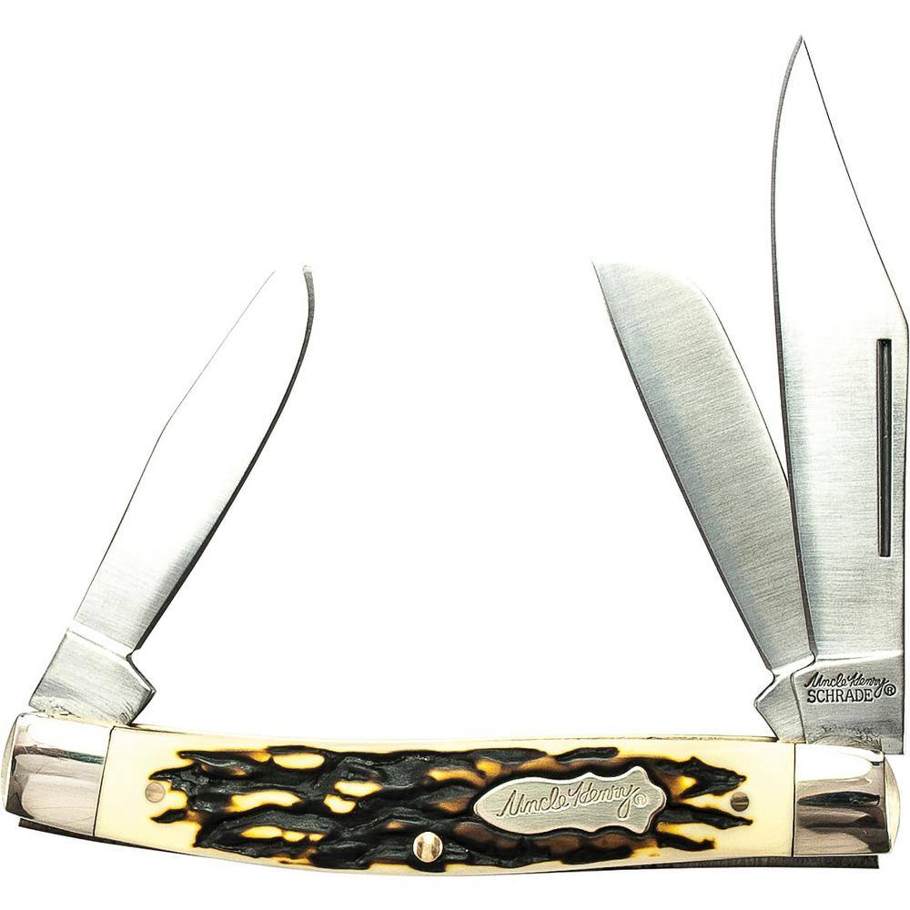 UPC 044356003049 product image for Schrade 3 in. Carbon Steel Wood Folding Knife | upcitemdb.com