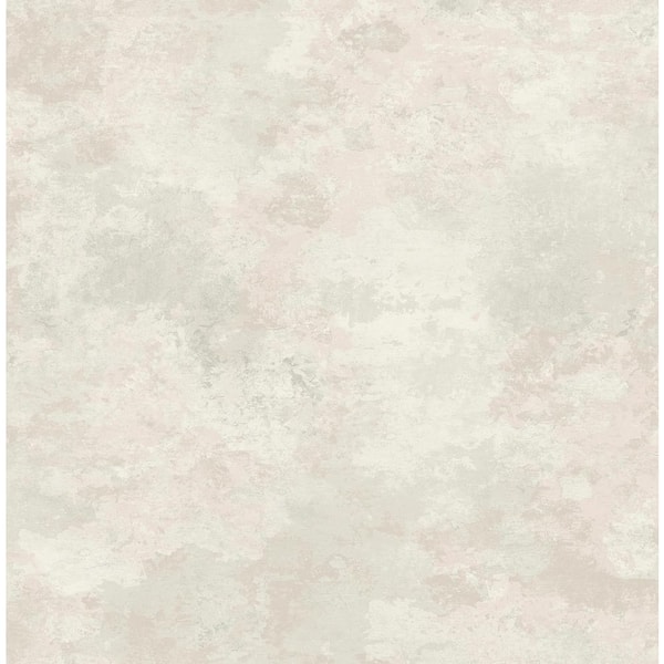 Seabrook Designs 56 sq. ft. Metallic Cream and Blush Farnham Faux Stucco Unpasted Paper Wallpaper Roll