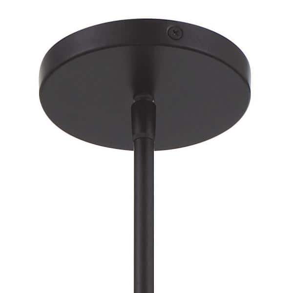 Coal and Polished Nickel 4-Light Drum Pendant with White Linen Shade