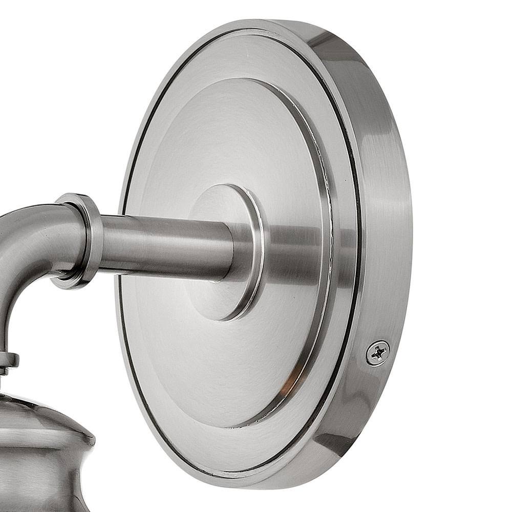 Fritz Outdoor Brushed Nickel Dimmable Wall Sconce with Clear Glass