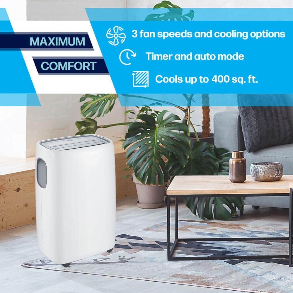 Arctic Wind 13000 BTU White Portable Air Conditioner with Heat Pump